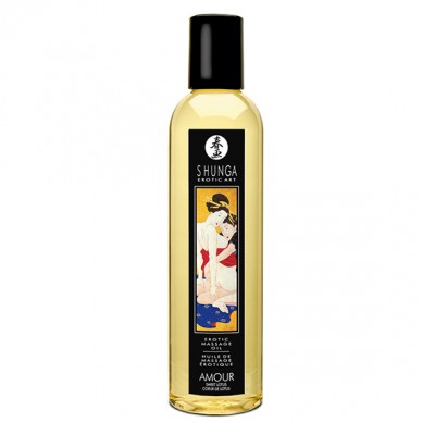 Olio massaggi Shunga AMOUR fragranza fiori di loto 250 ML