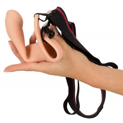 Strap-on in morbido silicone cavo internamente 16 cm