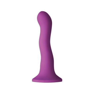 Fallo design COLOURS WAVE in silicone 16 cm con ventosa- ideale per punto G - Ciclamino