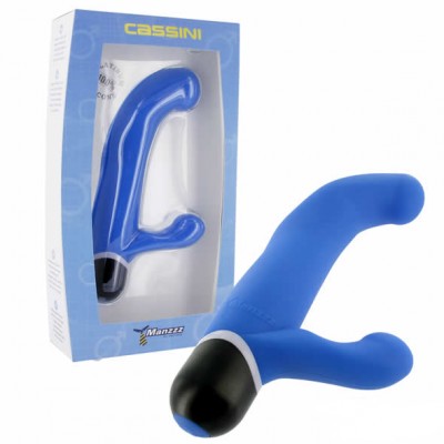 Stimolatore prostata e perineo in silicone ManzzzToys - Cassini Blu 16 cm