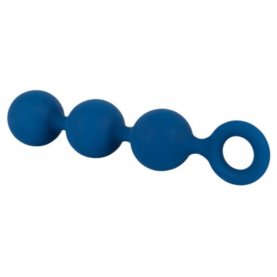 Anal Beads in Silicone Blu