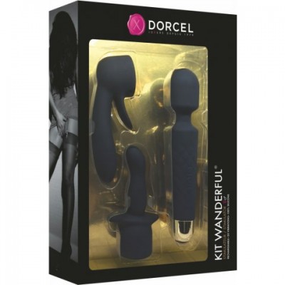 MARC DORCEL KIT WANDERFUL massaggiatore ricaricabile con testine intercambiabili