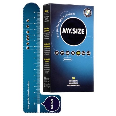 MY SIZE - preservativi grandi 60 mm nominali - 10 pezzi - made in Germany