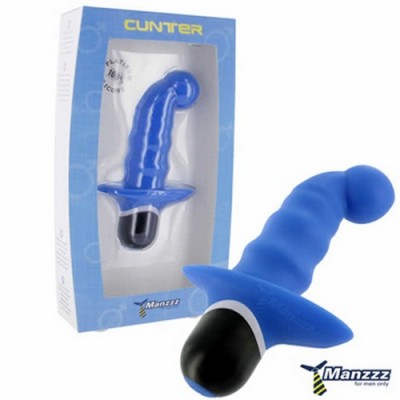 Vibratore anale 7 vibrazioni Cunter Blu 14 cm